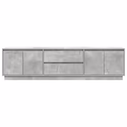 vidaXL TV Cabinet with LED Lights Old Wood 193.5x41x50 cm TV stand - concrete grey, 193.5 cm - Additional view 6