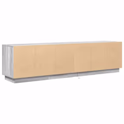 vidaXL TV Cabinet with LED Lights Old Wood 193.5x41x50 cm TV stand - grey sonoma, 193.5 cm - Additional view 8