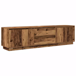 vidaXL TV Cabinet with LED Lights Old Wood 193.5x41x50 cm TV stand - old wood, 193.5 cm - Additional view 2