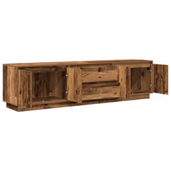 vidaXL TV Cabinet with LED Lights Old Wood 193.5x41x50 cm TV stand - old wood, 193.5 cm - Additional view 5