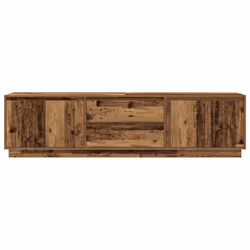 vidaXL TV Cabinet with LED Lights Old Wood 193.5x41x50 cm TV stand - old wood, 193.5 cm - Additional view 6