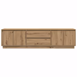 vidaXL TV Cabinet with LED Lights Old Wood 193.5x41x50 cm TV stand - artisan oak, 193.5 cm - Additional view 6