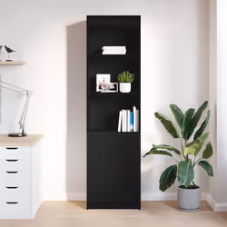 vidaXL Highboard Black Oak 37.5x35x180 cm Engineered Wood cabinet side cabinet - black, 50 cm - Additional view 2