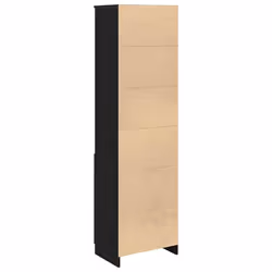 vidaXL Highboard Black Oak 37.5x35x180 cm Engineered Wood cabinet side cabinet - black, 50 cm - Additional view 7