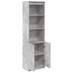 vidaXL Highboard Black Oak 37.5x35x180 cm Engineered Wood cabinet side cabinet - concrete grey, 50 cm - Additional view 4