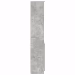 vidaXL Highboard Black Oak 37.5x35x180 cm Engineered Wood cabinet side cabinet - concrete grey, 50 cm - Additional view 6