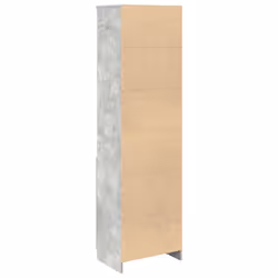 vidaXL Highboard Black Oak 37.5x35x180 cm Engineered Wood cabinet side cabinet - concrete grey, 50 cm - Additional view 7