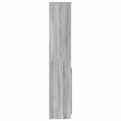 vidaXL Highboard Black Oak 37.5x35x180 cm Engineered Wood cabinet side cabinet - grey sonoma, 50 cm - Additional view 6