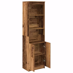vidaXL Highboard Black Oak 37.5x35x180 cm Engineered Wood cabinet side cabinet - old wood, 50 cm - Additional view 4
