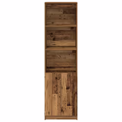 vidaXL Highboard Black Oak 37.5x35x180 cm Engineered Wood cabinet side cabinet - old wood, 50 cm - Additional view 5