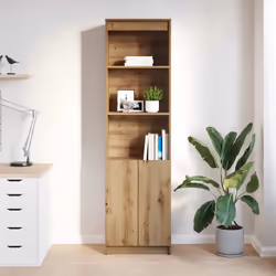 vidaXL Highboard Black Oak 37.5x35x180 cm Engineered Wood cabinet side cabinet - artisan oak, 50 cm - Additional view 2