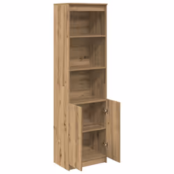 vidaXL Highboard Black Oak 37.5x35x180 cm Engineered Wood cabinet side cabinet - artisan oak, 50 cm - Additional view 4