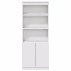 vidaXL Highboard Black Oak 37.5x35x180 cm Engineered Wood cabinet side cabinet - white, 70 cm - Additional view 5