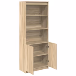 vidaXL Highboard Black Oak 37.5x35x180 cm Engineered Wood cabinet side cabinet - sonoma oak, 70 cm - Additional view 4