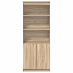 vidaXL Highboard Black Oak 37.5x35x180 cm Engineered Wood cabinet side cabinet - sonoma oak, 70 cm - Additional view 5