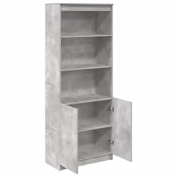 vidaXL Highboard Black Oak 37.5x35x180 cm Engineered Wood cabinet side cabinet - concrete grey, 70 cm - Additional view 4