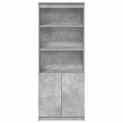 vidaXL Highboard Black Oak 37.5x35x180 cm Engineered Wood cabinet side cabinet - concrete grey, 70 cm - Additional view 5