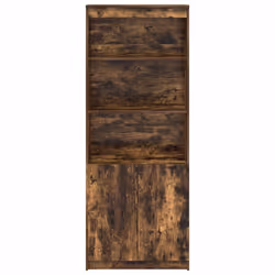vidaXL Highboard Black Oak 37.5x35x180 cm Engineered Wood cabinet side cabinet - smoked oak, 70 cm - Additional view 5