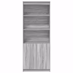 vidaXL Highboard Black Oak 37.5x35x180 cm Engineered Wood cabinet side cabinet - grey sonoma, 70 cm - Additional view 5