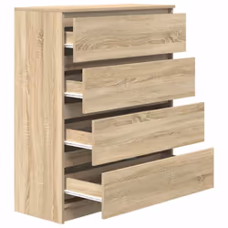 vidaXL Sideboard Sonoma Oak 80x35x99 cm Engineered Wood storage cabinet - Additional view 4
