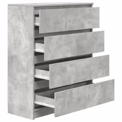 vidaXL Sideboard Concrete Grey 80x35x99 cm Engineered Wood storage cabinet - Additional view 4