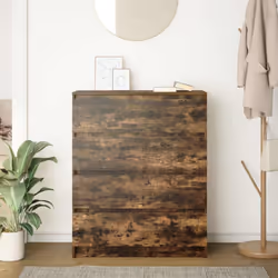 vidaXL Sideboard Smoked Oak 80x35x99 cm Engineered Wood storage cabinet