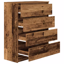 vidaXL Sideboard Old Wood 80x35x99 cm Engineered Wood storage cabinet - Additional view 4