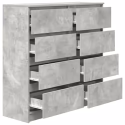 vidaXL Sideboard Concrete Grey 100x35x99 cm Engineered Wood storage cabinet - Additional view 4