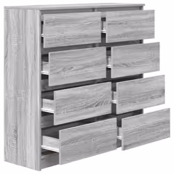 vidaXL Sideboard Grey Sonoma 100x35x99 cm Engineered Wood storage cabinet - Additional view 4