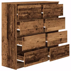 vidaXL Sideboard Old Wood 100x35x99 cm Engineered Wood storage cabinet - Additional view 4