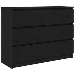 vidaXL Sideboard Black Oak 100x35x76 cm Engineered Wood storage cabinet