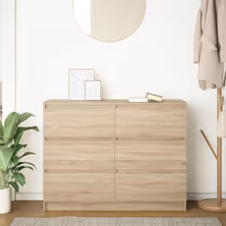 vidaXL Sideboard Sonoma Oak 100x35x76 cm Engineered Wood storage cabinet