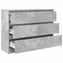 vidaXL Sideboard Concrete Grey 100x35x76 cm Engineered Wood storage cabinet - Additional view 4