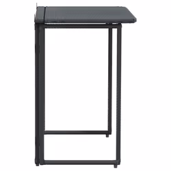 vidaXL Folding Garden Table Black 90x51x75 cm Poly Rattan outdoor table - Additional view 4