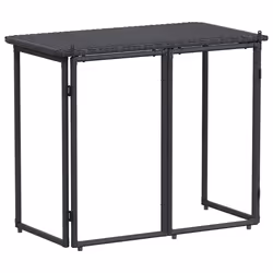 vidaXL Folding Garden Table Black 90x51x75 cm Poly Rattan outdoor table - Additional view 5