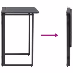 vidaXL Folding Garden Table Black 90x51x75 cm Poly Rattan outdoor table - Additional view 6