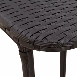 vidaXL Folding Garden Table Black 90x51x75 cm Poly Rattan outdoor table - Additional view 7