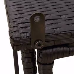 vidaXL Folding Garden Table Black 90x51x75 cm Poly Rattan outdoor table - Additional view 8
