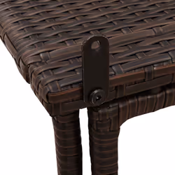 vidaXL Folding Garden Table Brown 90x51x75 cm Poly Rattan outdoor table - Additional view 7