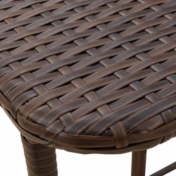 vidaXL Folding Garden Table Brown 90x51x75 cm Poly Rattan outdoor table - Additional view 8