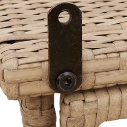 vidaXL Folding Garden Table Beige 90x51x75 cm Poly Rattan outdoor table - Additional view 7