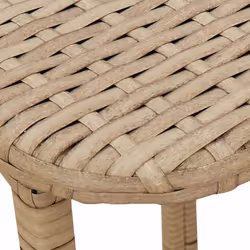 vidaXL Folding Garden Table Beige 90x51x75 cm Poly Rattan outdoor table - Additional view 8