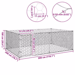 vidaXL Outdoor Dog Kennel with Door 2x1x1 m Galvanised Steel outdoor dog cage - 3 x 2 x 1 m - Additional view 6