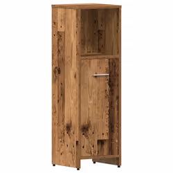 vidaXL Bathroom Furniture Set 4 Piece Engineered Wood Storage Multi Colours - old wood - Additional view 5