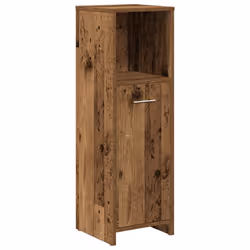 vidaXL Bathroom Furniture Set 3 Piece Engineered Wood Storage Multi Colours - old wood - Additional view 5