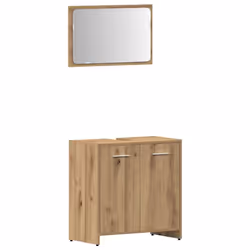 vidaXL Bathroom Furniture Set 3 Piece Engineered Wood Furniture Multi Colours - artisan oak - Additional view 4