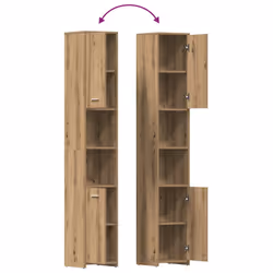 vidaXL Bathroom Furniture Set 3 Piece Engineered Wood Furniture Multi Colours - artisan oak - Additional view 7