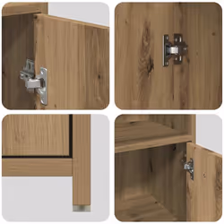 vidaXL Bathroom Furniture Set 3 Piece Engineered Wood Furniture Multi Colours - artisan oak - Additional view 8