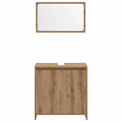 vidaXL 3 Piece Bathroom Furniture Set Artisan Oak Engineered Wood - Additional view 6