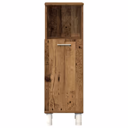 vidaXL Bathroom Furniture Set Vanity Unit Sink Unit 3 Piece Engineered Wood - old wood, 1 piece - Additional view 4